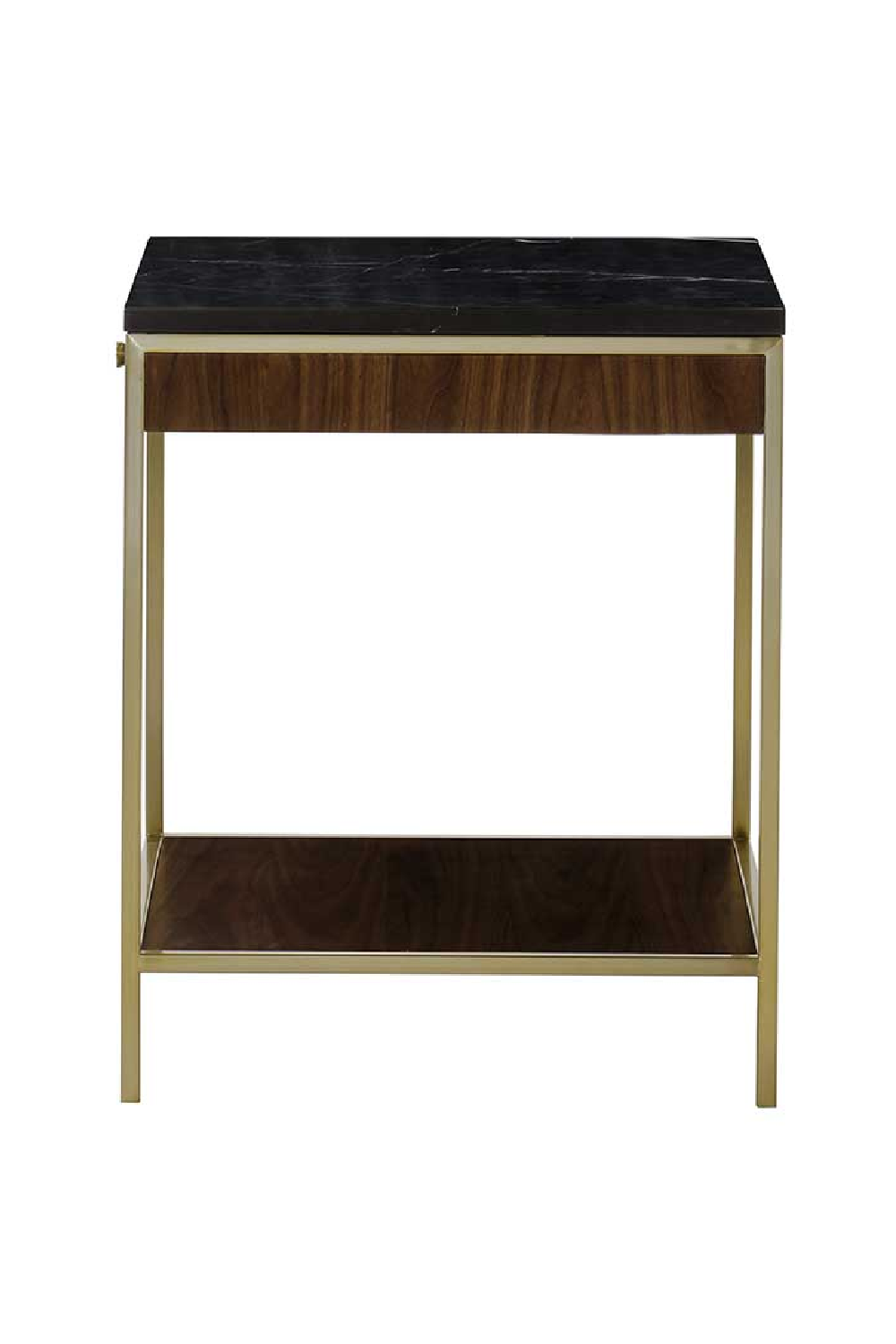 Black Marble Top Square Side Table S | Andrew Martin Chester  | Woodfurniture.com
