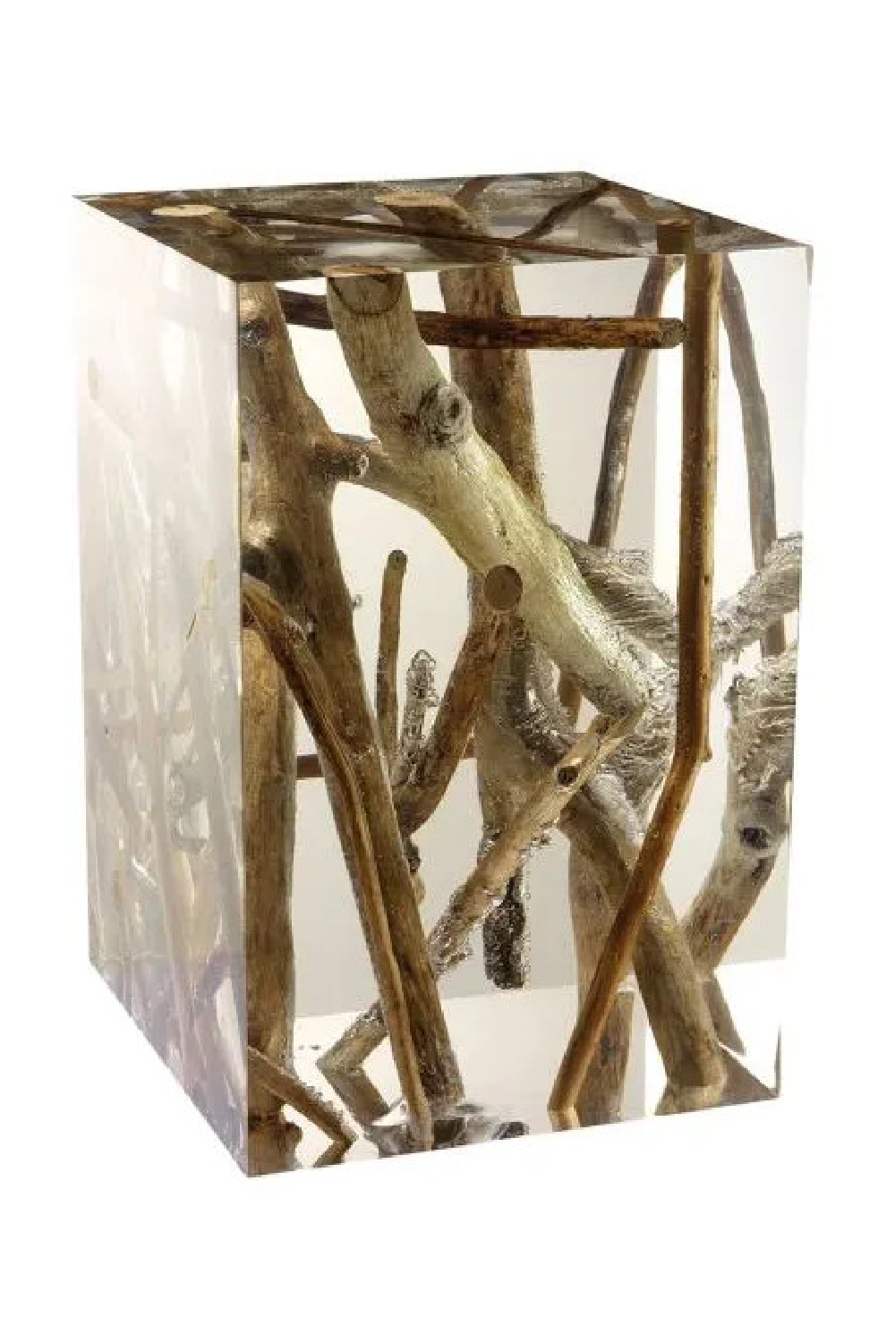 Acrylic Wood Side Table | Andrew Martin Spur | Woodfurniture.com