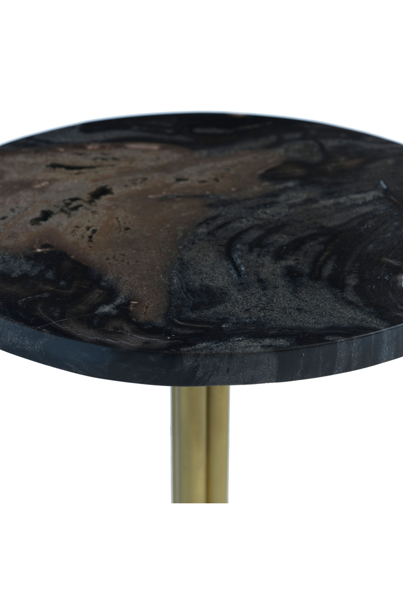 Petrified Wood Tripod Side Table | Andrew Martin Epiphany | Woodfurniture.com