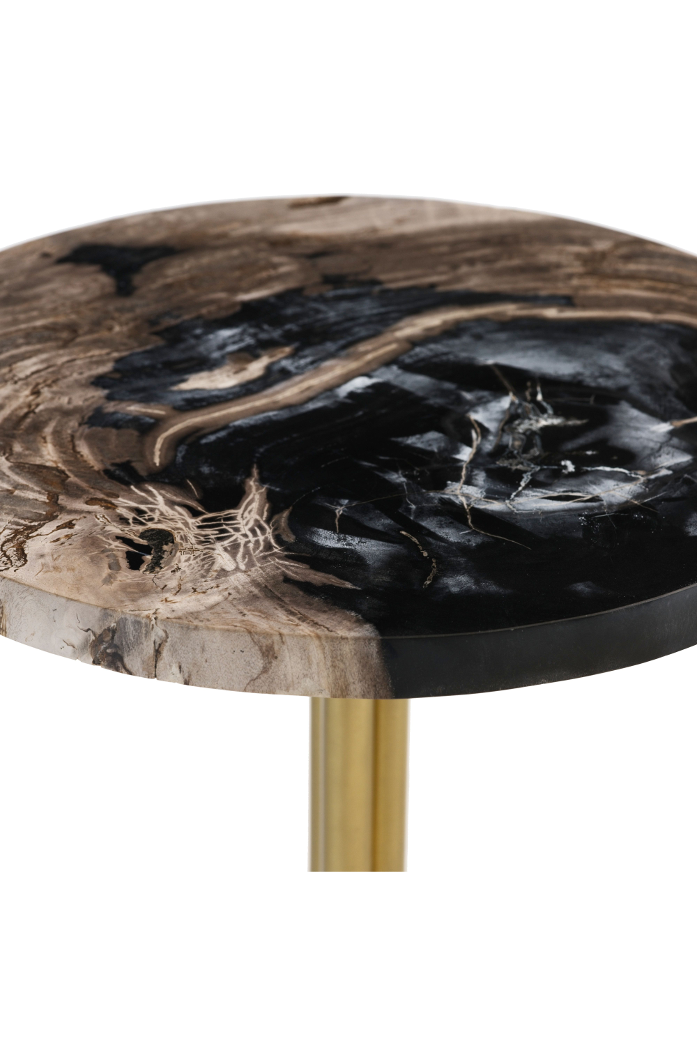 Petrified Wood Tripod Side Table | Andrew Martin Epiphany | Woodfurniture.com