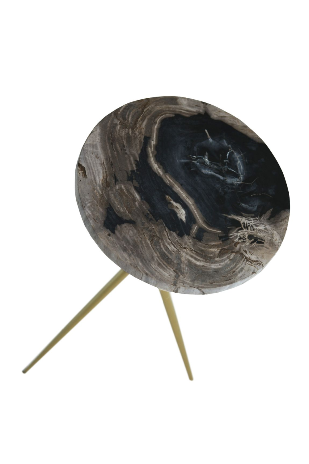 Petrified Wood Tripod Side Table | Andrew Martin Epiphany | Woodfurniture.com