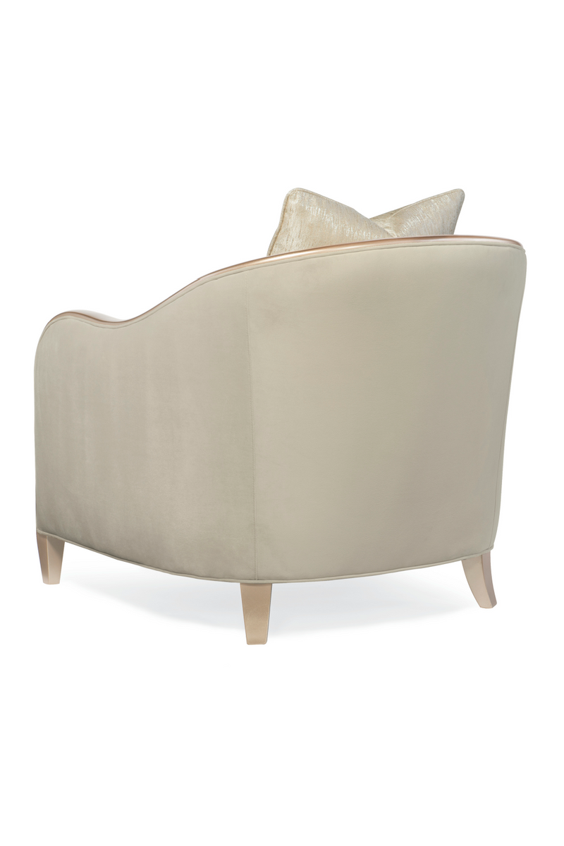 Channeled Velvet Lounge Chair | Caracole Adela | Woodfurniture.com