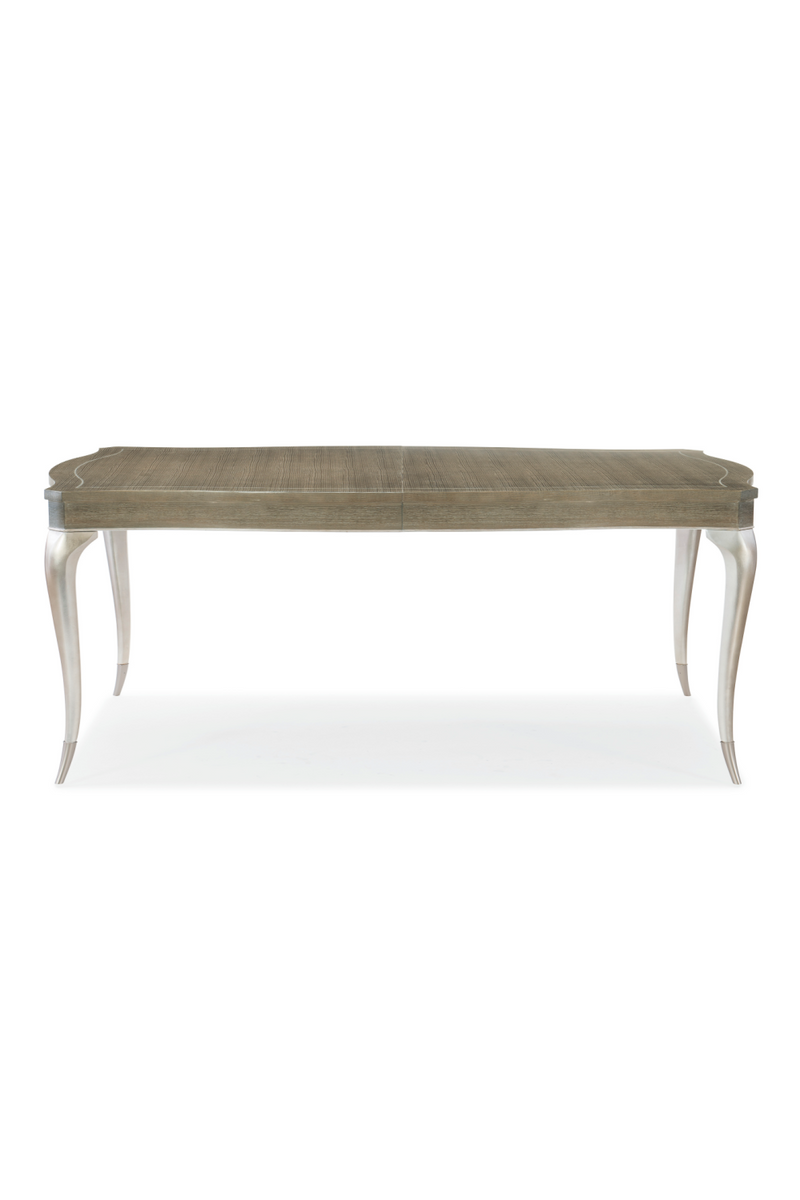 Silver Trimmed Extendable Dining Table | Caracole Avondale | Woodfurniture.com