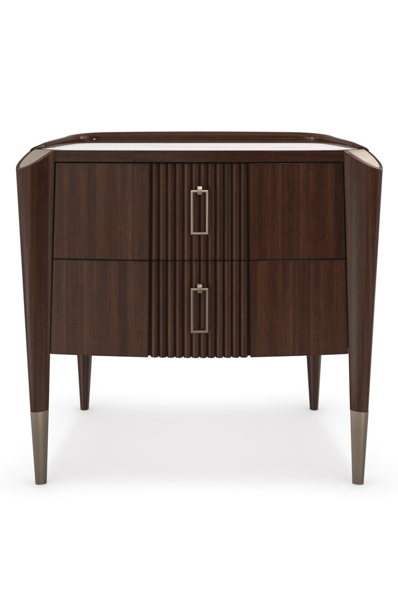 Dark Wood Classic Nightstand | Caracole The Oxford | Woodfurniture.com