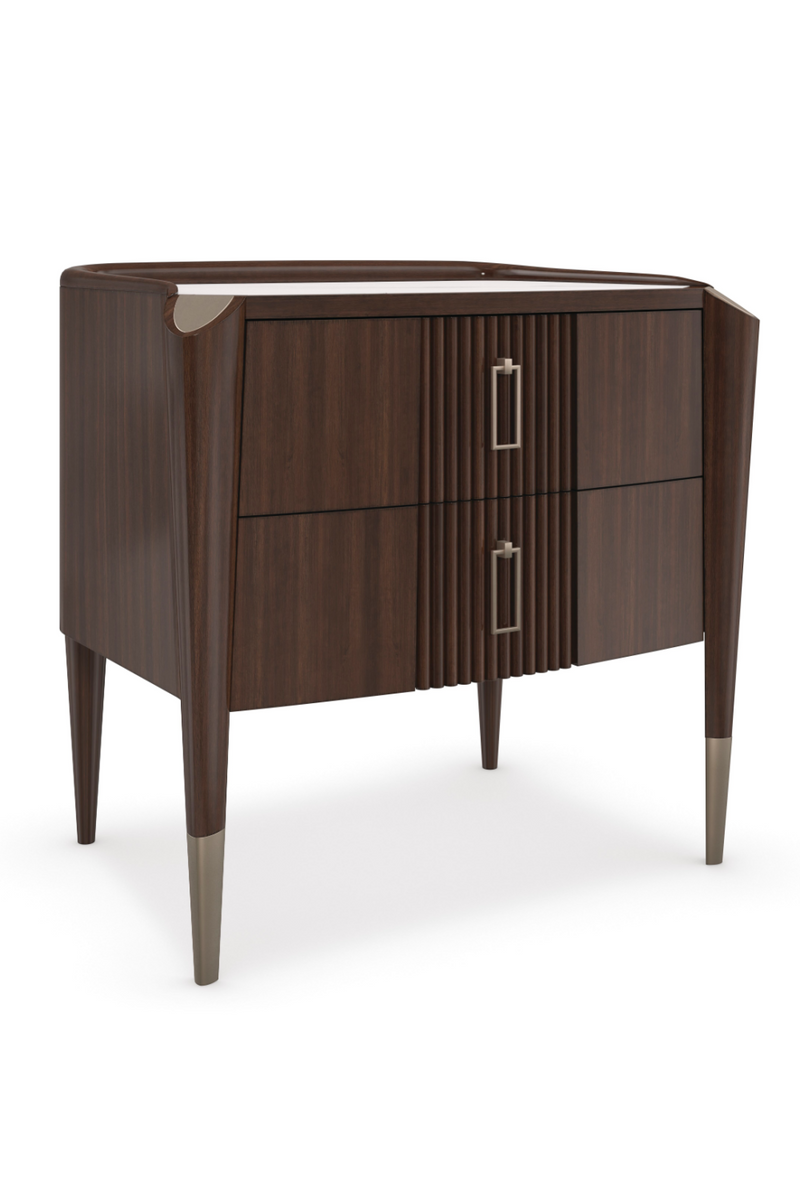 Dark Wood Classic Nightstand | Caracole The Oxford | Woodfurniture.com