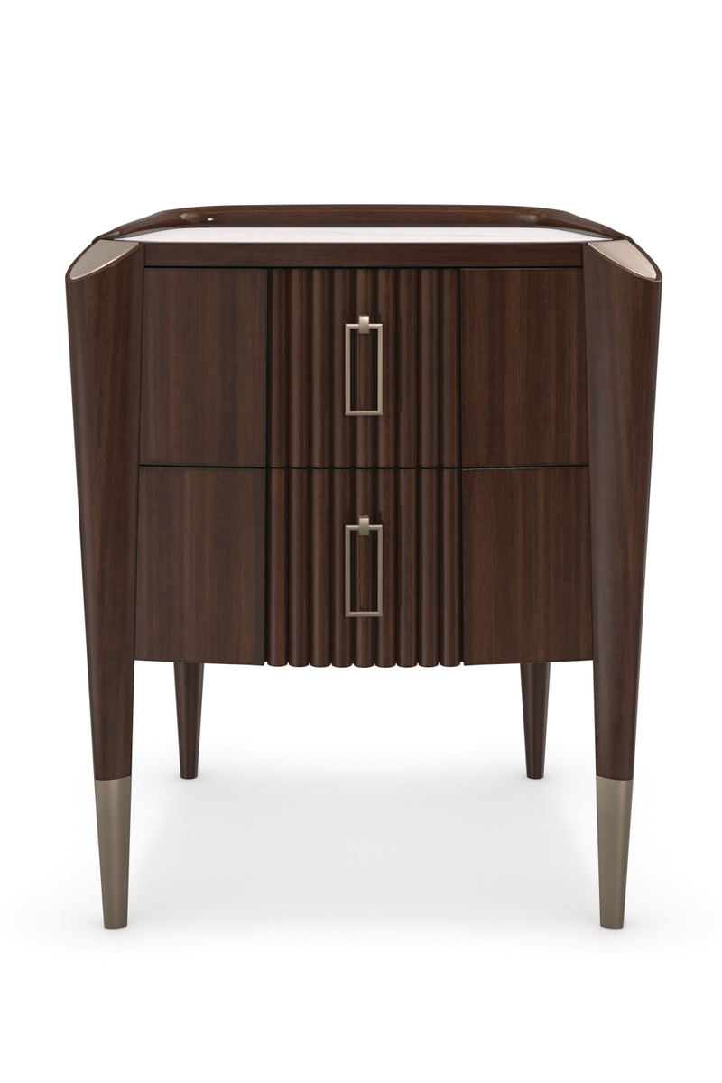 Dark Wood Classic Nightstand | Caracole The Oxford | Woodfurniture.com