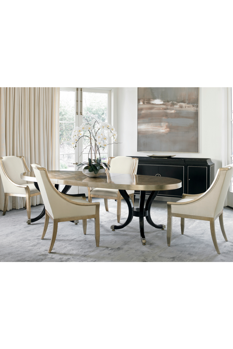 Latticed Oval Dining Table | Caracole Draw Attention | Woodfurniture.com