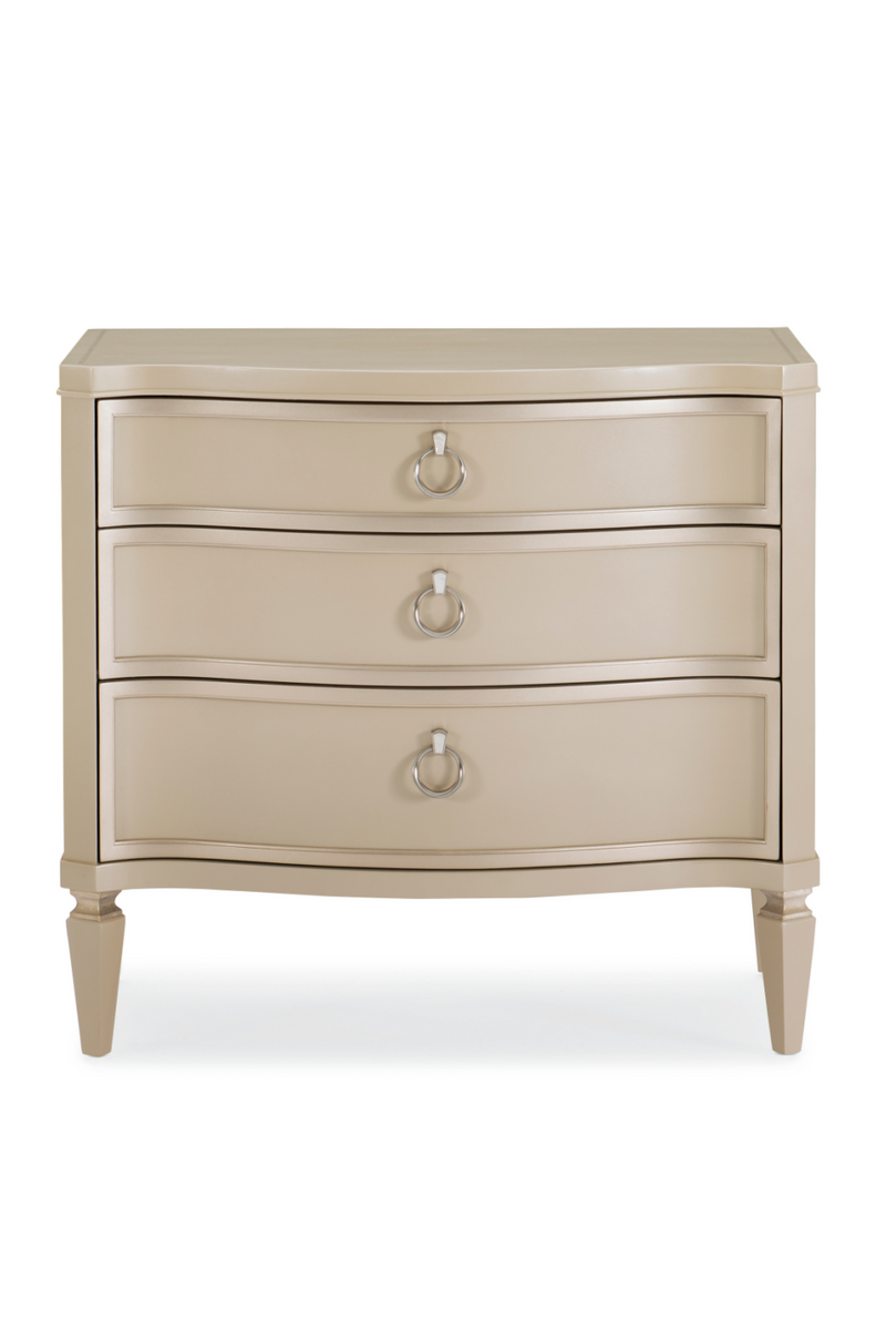 Beige Modern Classic Nightstand | Caracole Next To Me | Woodfurniture.com