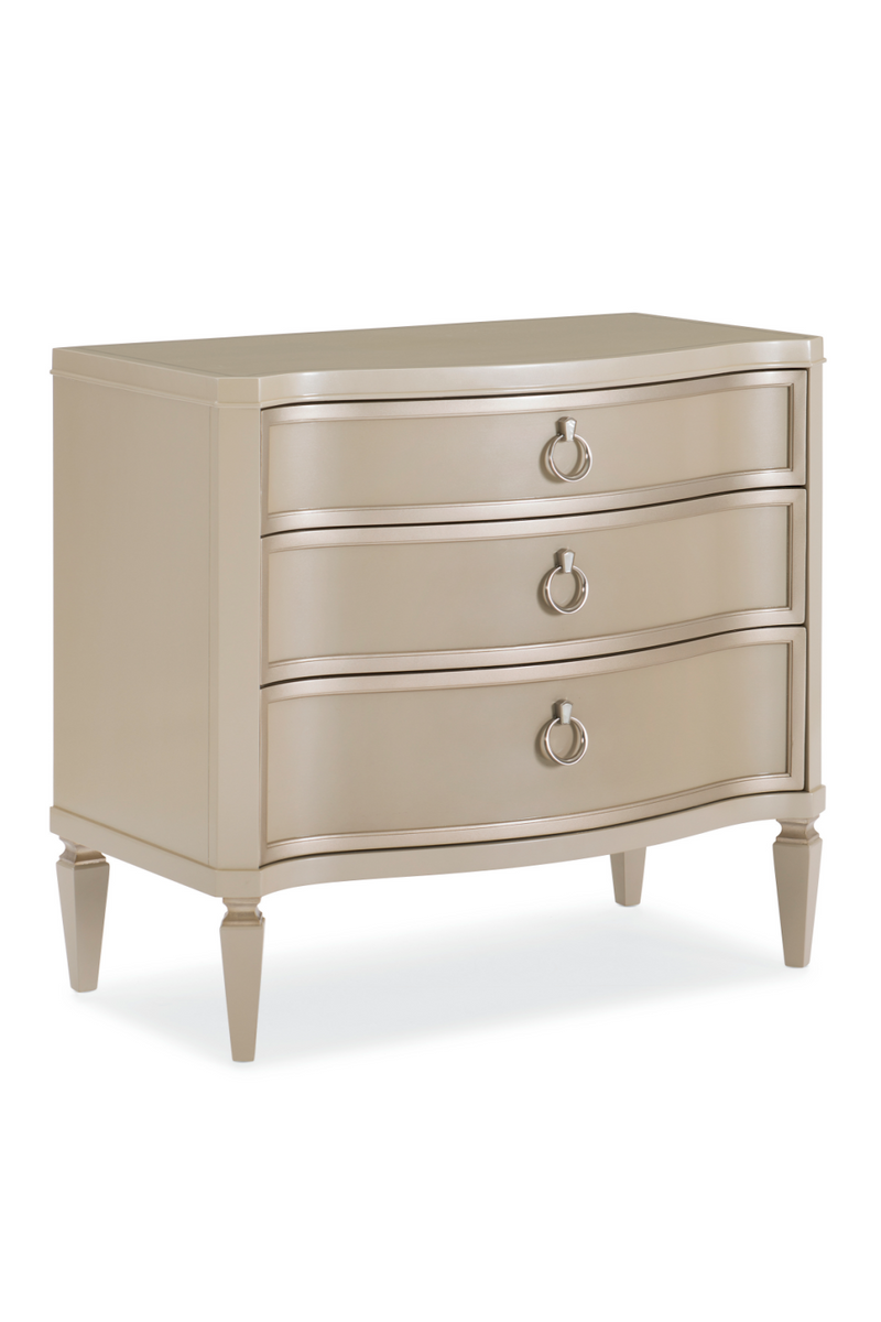 Beige Modern Classic Nightstand | Caracole Next To Me | Woodfurniture.com