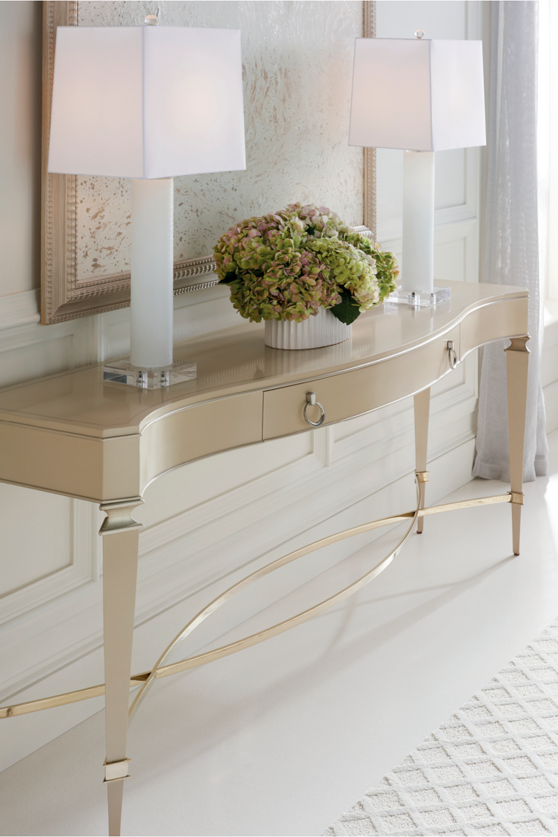 Gold Modern Console Table | Caracole Slim Chance | Woodfurniture.com