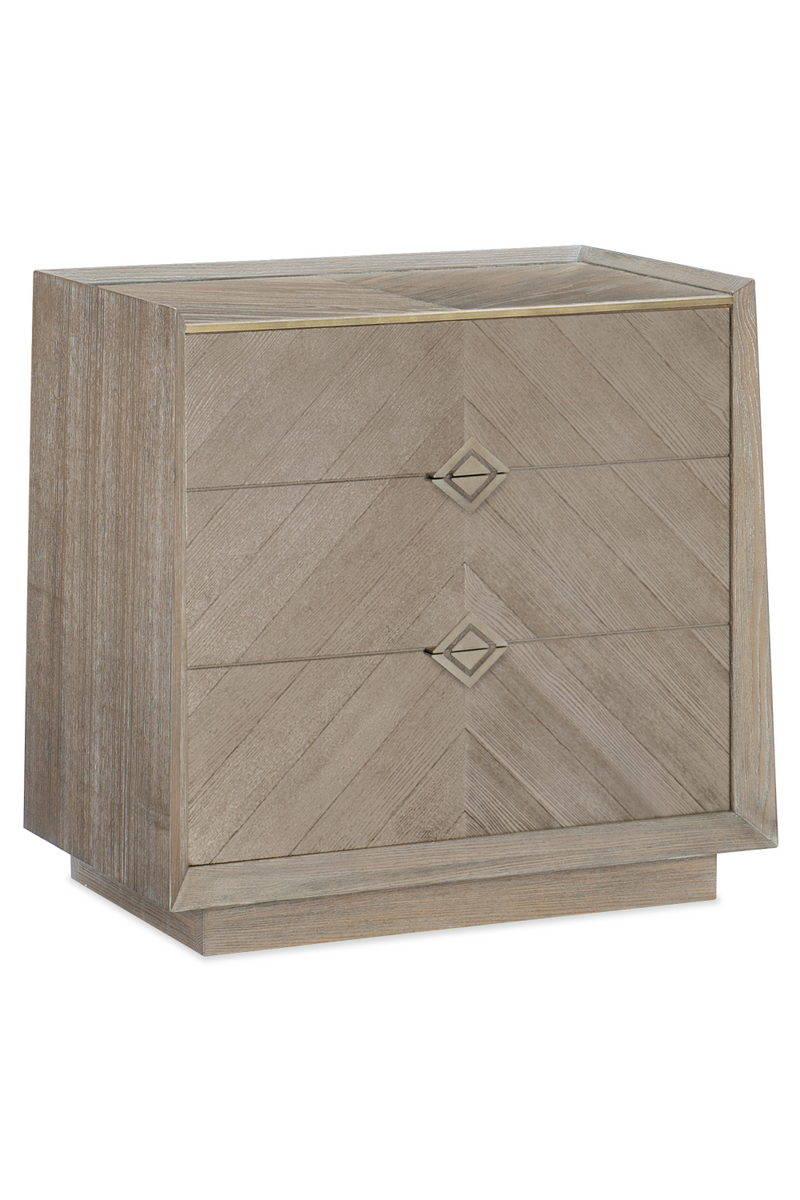 Chevron Patterned Nightstand | Caracole Crossed Purposes |  Woodfurniture.com