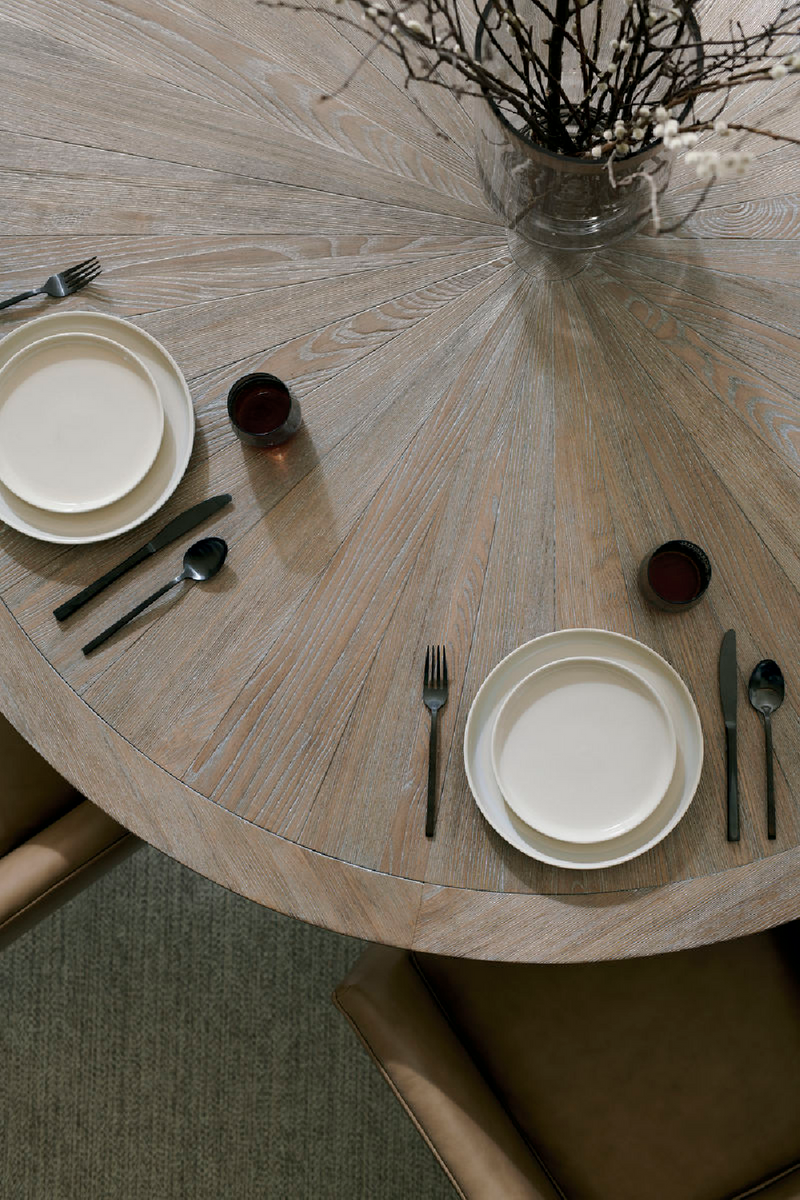 Round Ash Dining Table | Caracole Rough And Ready 54 | Woodfurniture.com