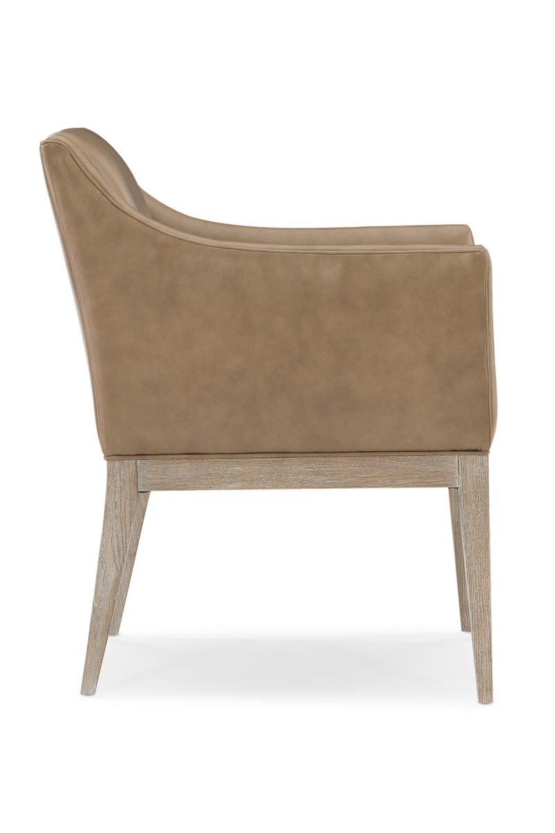 Brown Leather Dining Armchair | Caracole Free And Easy | Woodfurniture.com