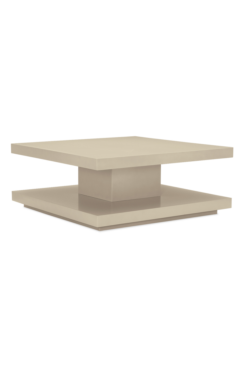 Beige Geometrical Coffee Table | Caracole Cool And Classic |  Woodfurniture.com