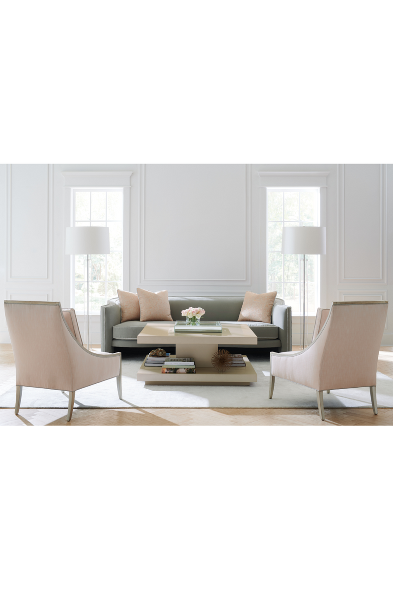 Beige Geometrical Coffee Table | Caracole Cool And Classic | Woodfurniture.com