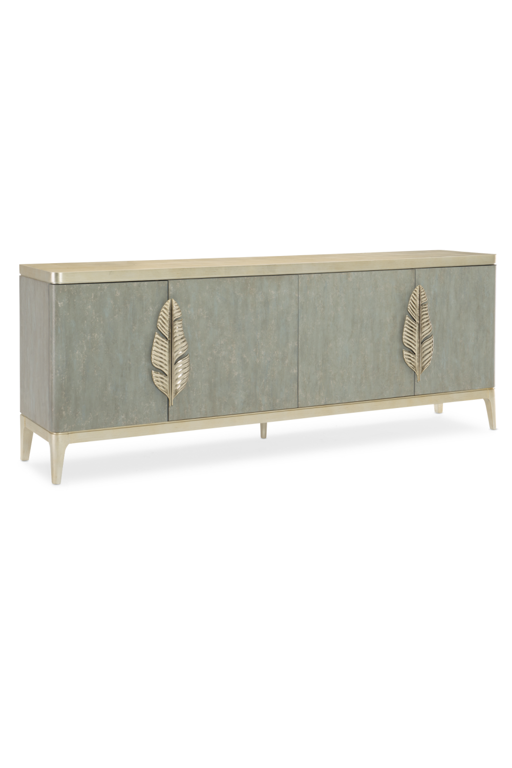 Gold Palm Accent Sideboard  | Caracole Waterside | Woodfurniture.com