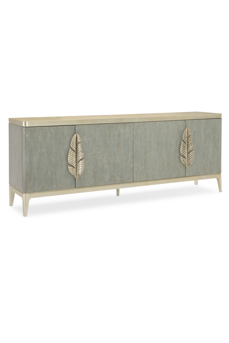 Gold Palm Accent Sideboard  | Caracole Waterside | Woodfurniture.com