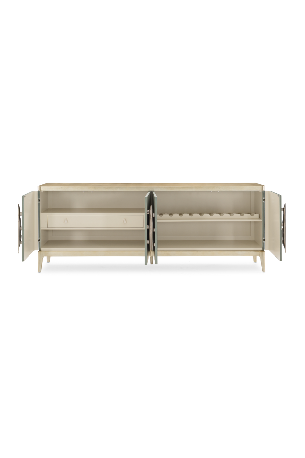 Gold Palm Accent Sideboard  | Caracole Waterside | Woodfurniture.com