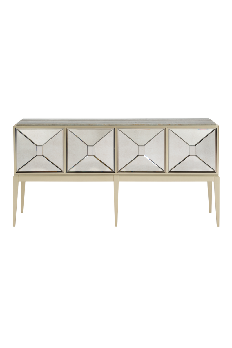Faceted Mirror Sideboard | Caracole Sparkling Personality | Woodfurniture.com