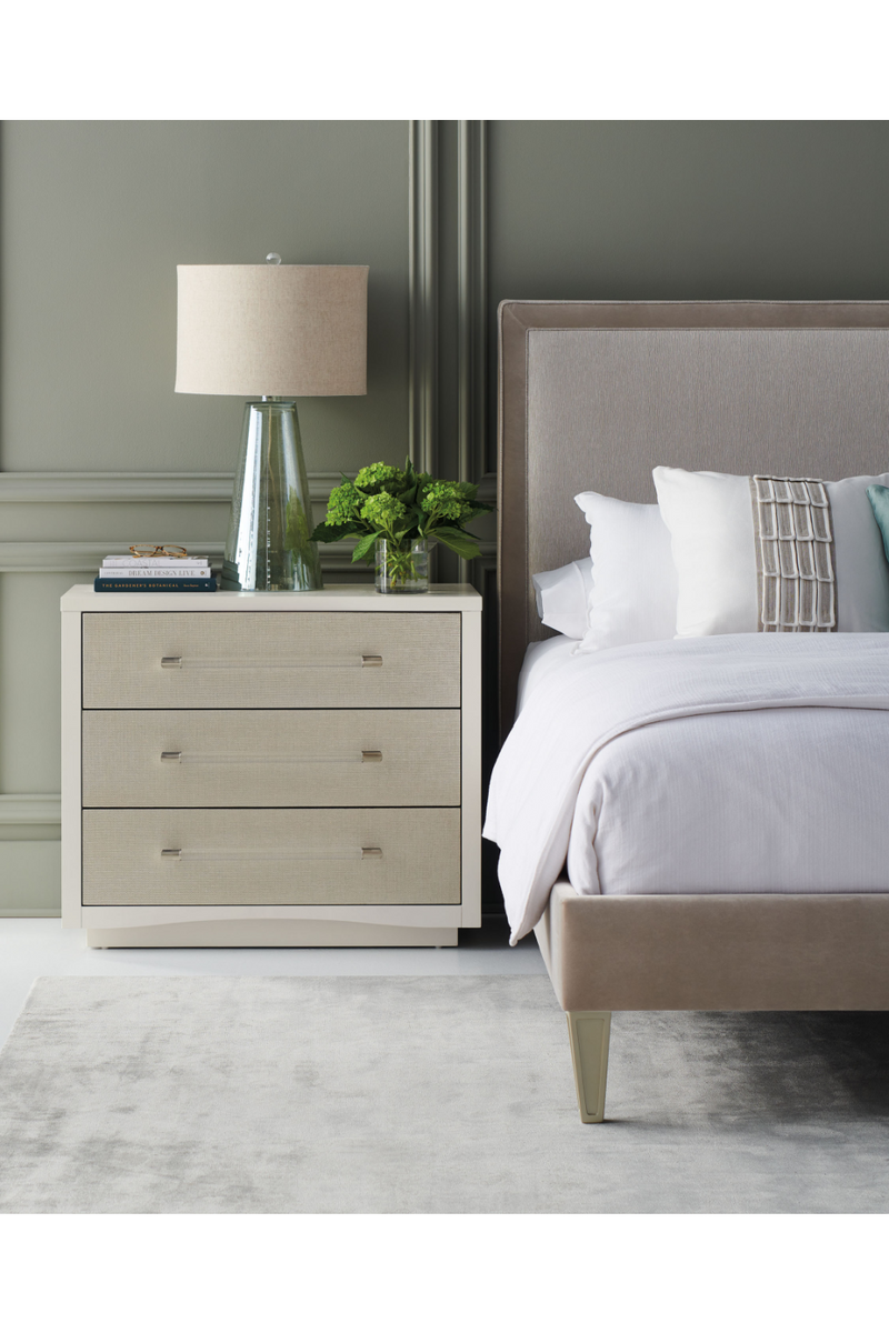 White 3-Drawer Nightstand | Caracole A Clear Touch | Woodfurniture.com