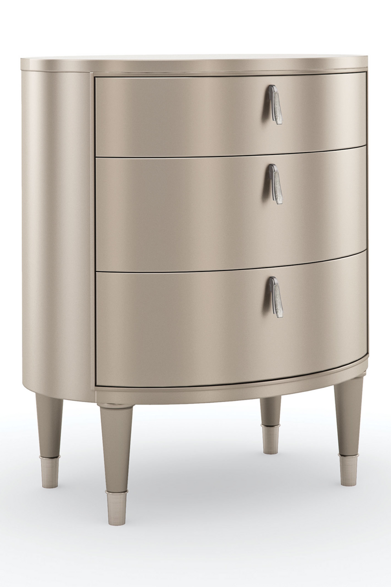 Oval Silver Nightstand | Caracole Bedside Beauty | Woodfurniture.com