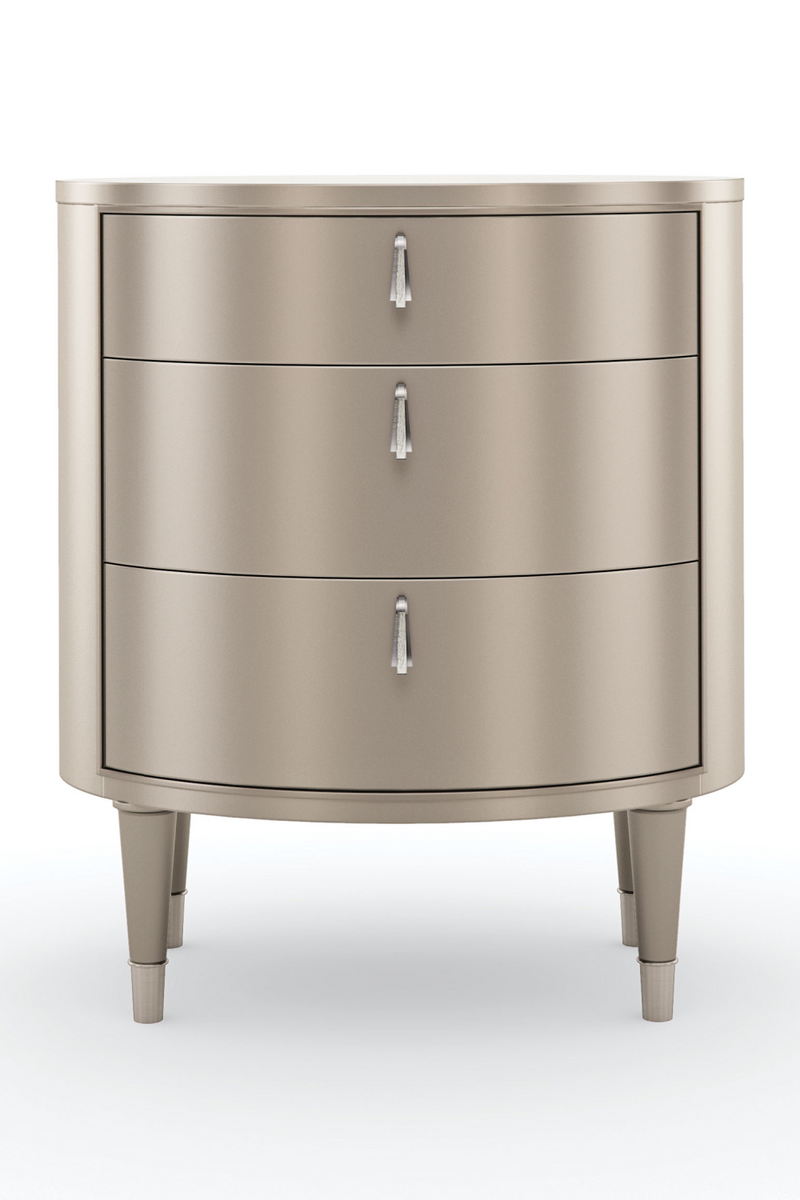 Oval Silver Nightstand | Caracole Bedside Beauty | Woodfurniture.com