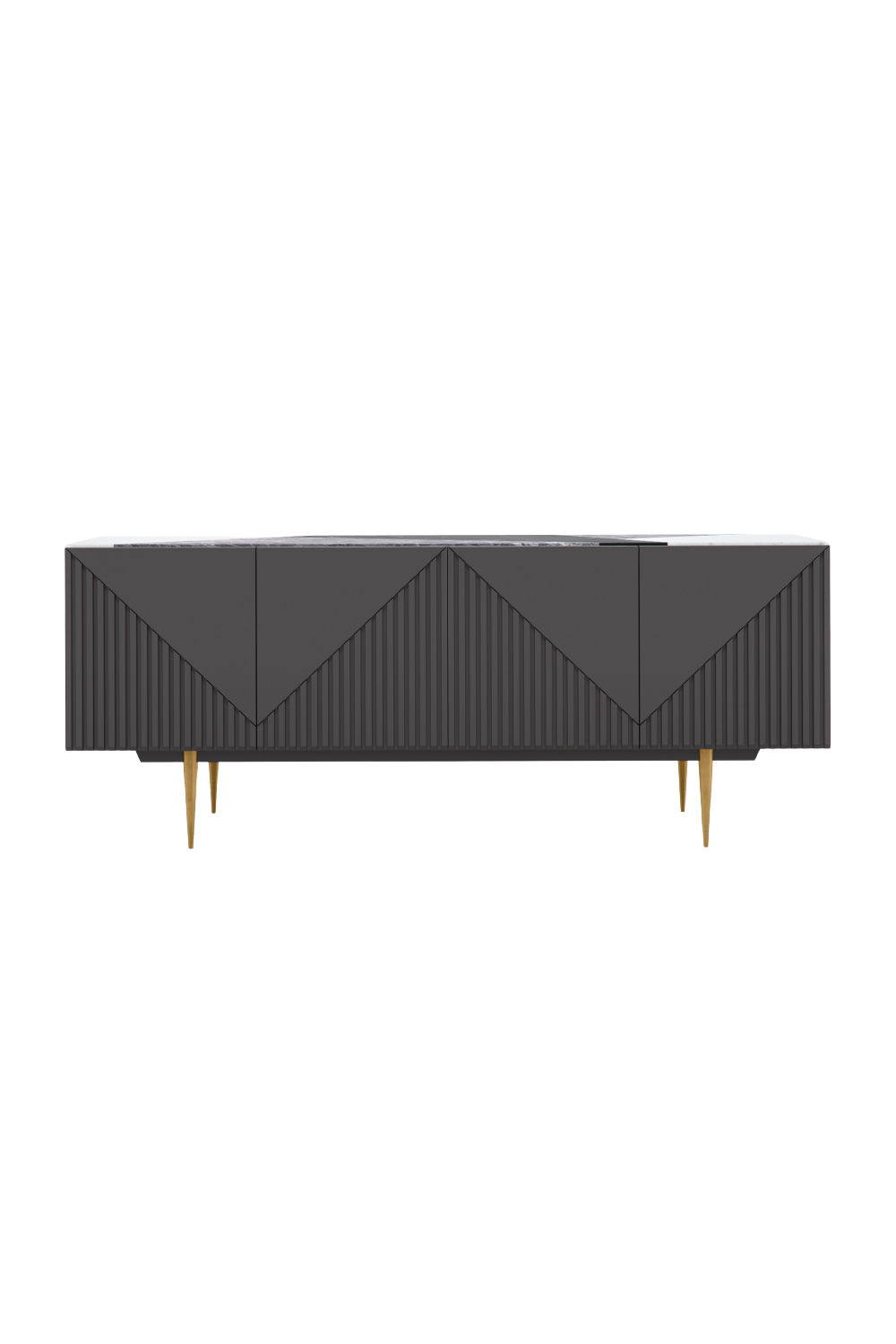 Slatted Modern Sideboard | Caracole Over The Edge | Woodfurniture.com