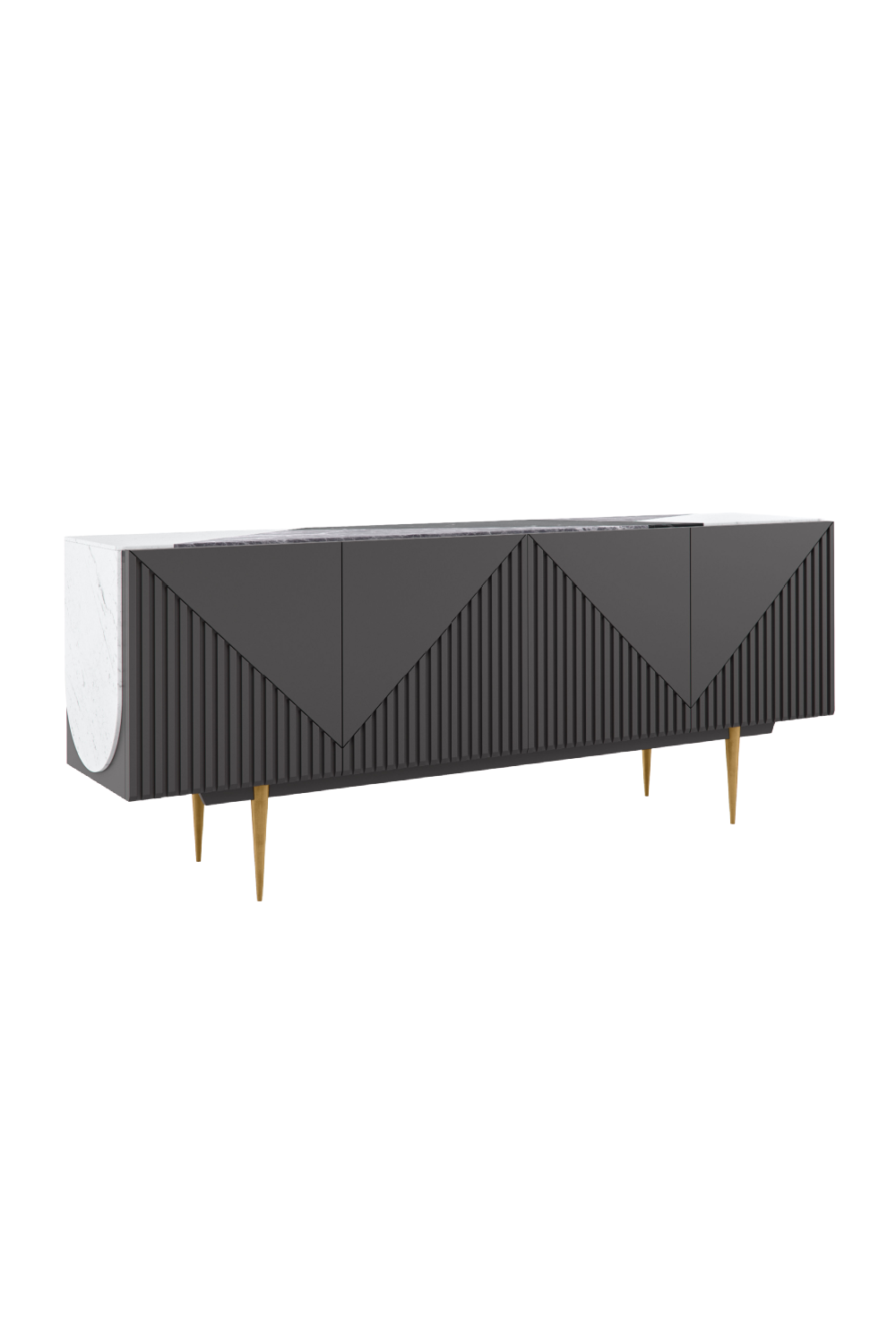 Slatted Modern Sideboard | Caracole Over The Edge | Woodfurniture.com