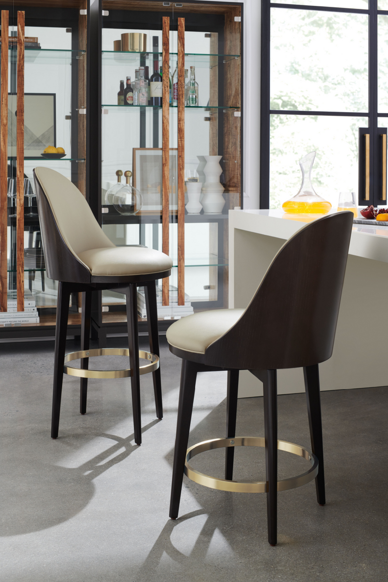 Vegan Leather Bar Stool | Caracole Another Round | Woodfurniture.com 