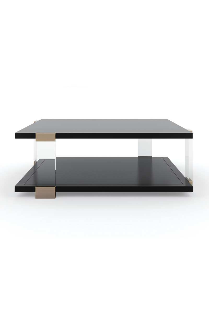 Square Black Coffee Table | Caracole I'll Take The Corner Table | Woodfurniture.com