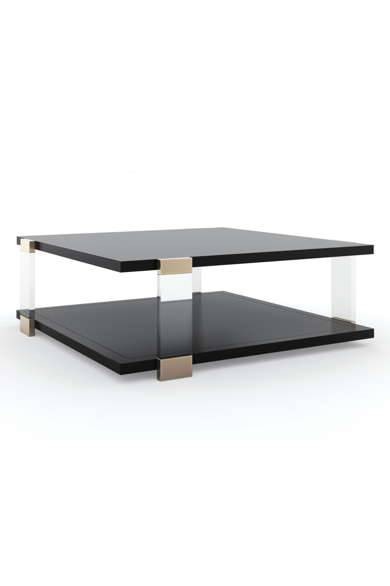 Square Black Coffee Table | Caracole I'll Take The Corner Table | Woodfurniture.com