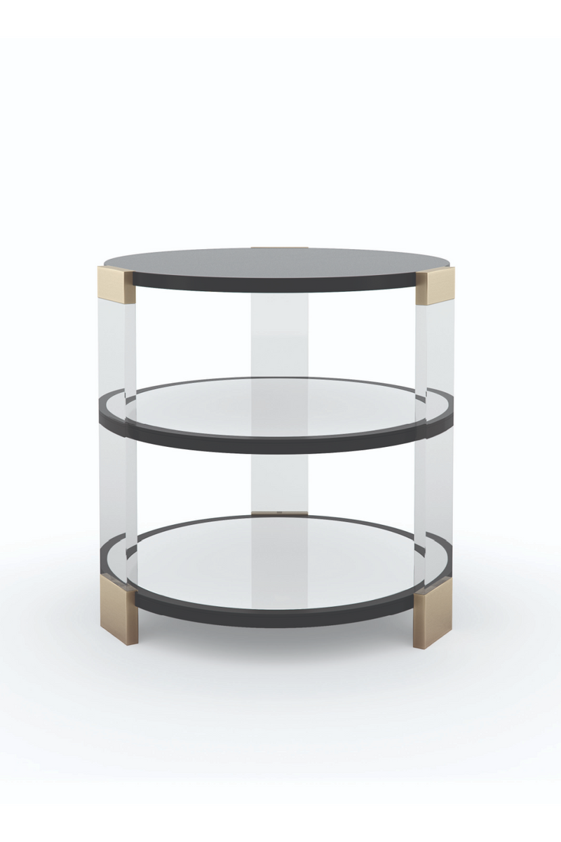 Round Mirrored Side Table | Caracole Go Around It | Woodfurniture.com