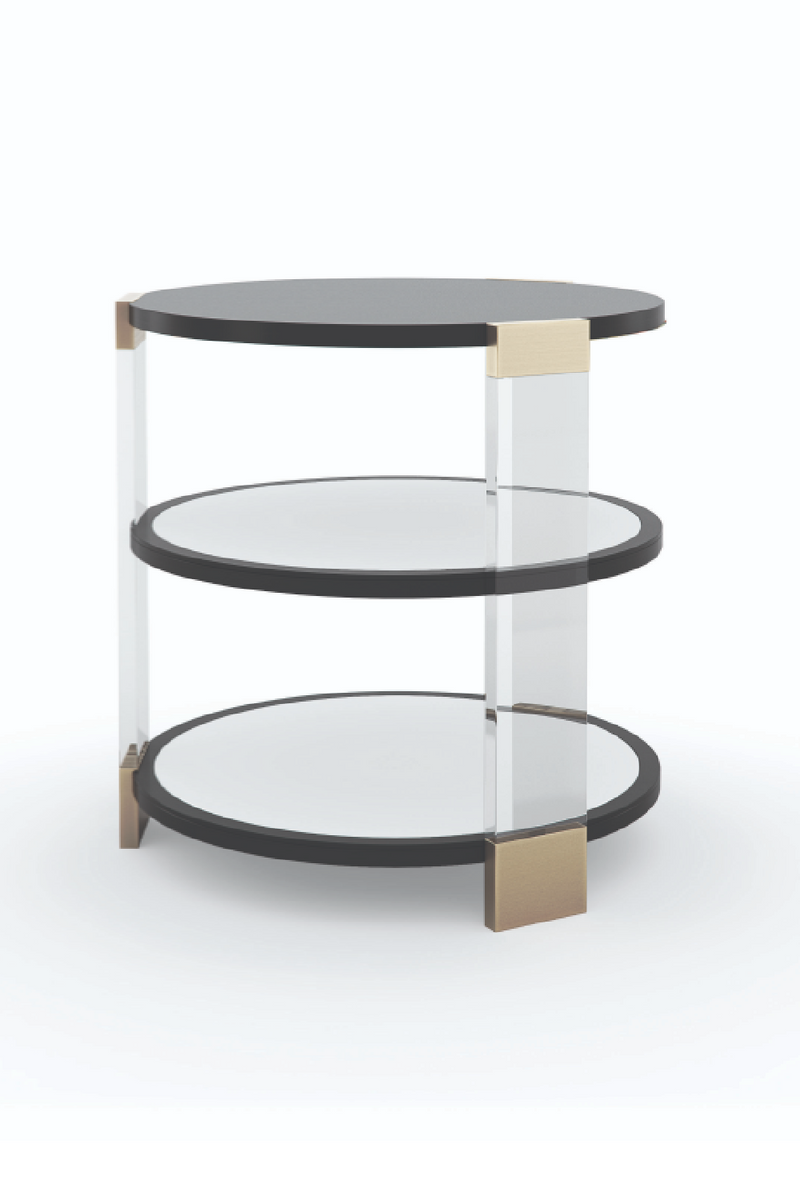 Round Mirrored Side Table | Caracole Go Around It | Woodfurniture.com