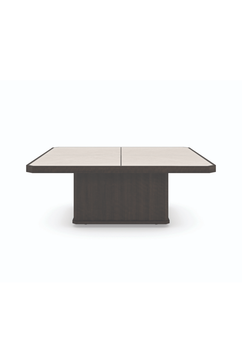 Cream Travertine Cocktail Table | Caracole Solid As A Rock | Woodfurniture.com
