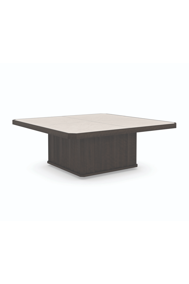 Cream Travertine Cocktail Table | Caracole Solid As A Rock | Woodfurniture.com