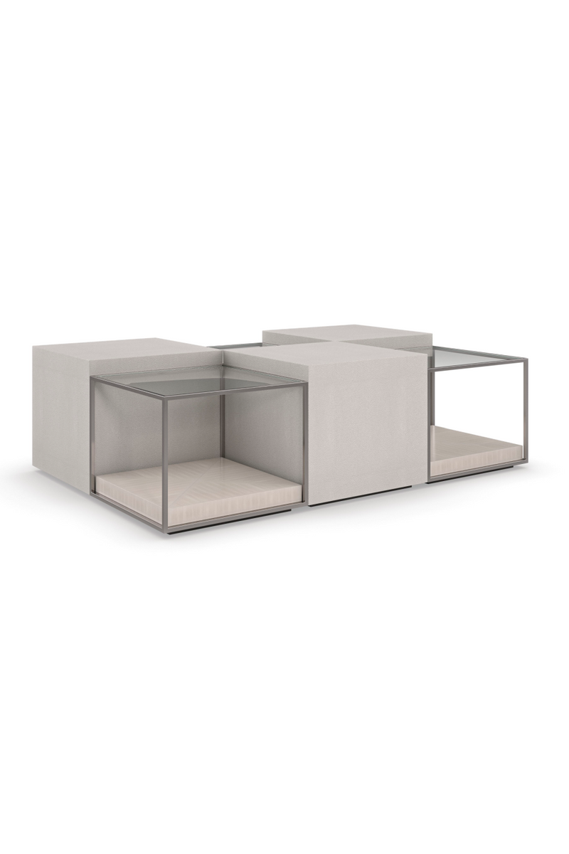 Shagreen Cube Cocktail Table | Caracole Solid Ground | Woodfurniture.com
