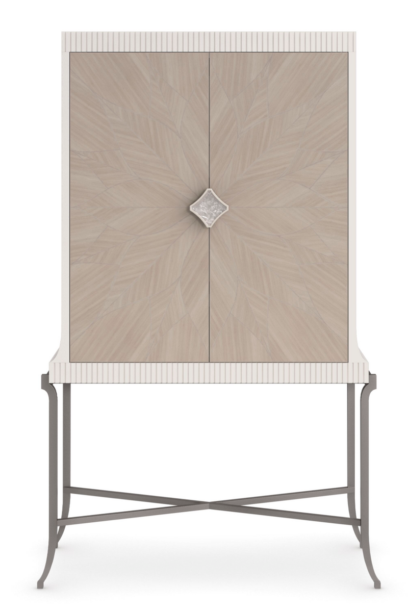 Rosette Patterned Bar Cabinet | Caracole High Expectations | Woodfurniture.com