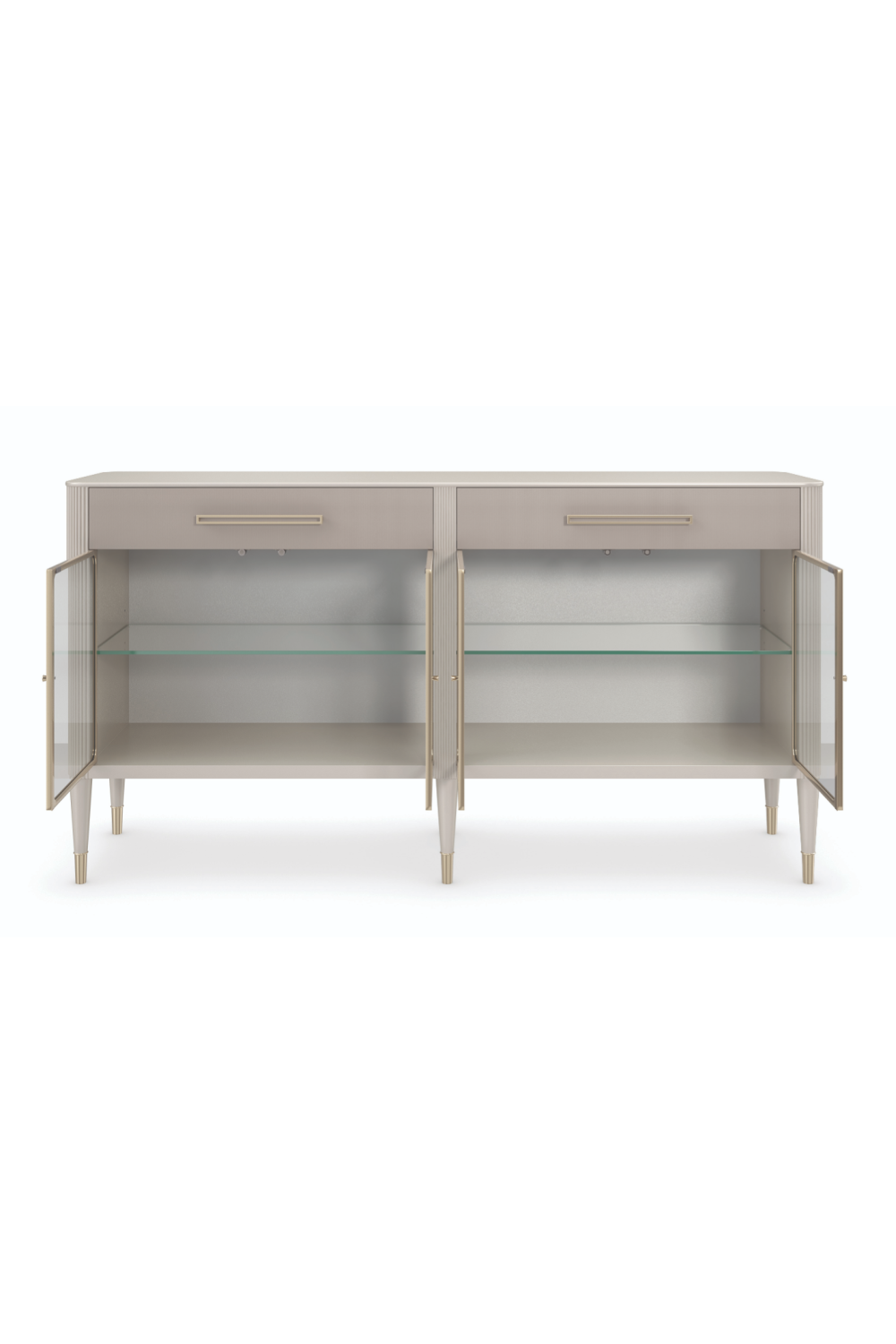 Glass Door Modern Sideboard | Caracole Love Interest | Woodfurniture.com