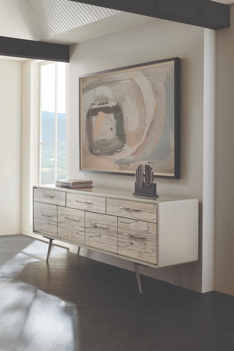 Spalted Maple Veneer Sideboard | Caracole Highs And Lows | Woodfurniture.com
