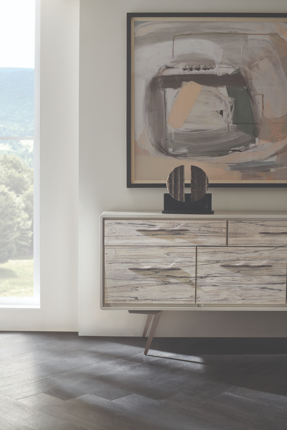 Spalted Maple Veneer Sideboard | Caracole Highs And Lows | Woodfurniture.com