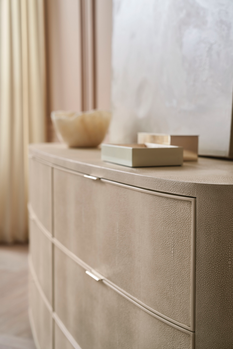 Cream Shagreen Dresser | Caracole Simply Perfect | Woodfurniture.com
