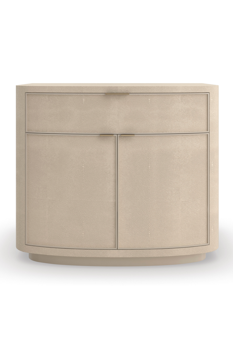 Cream Shagreen Nightstand | Caracole Simply Perfect | Woodfurniture.com