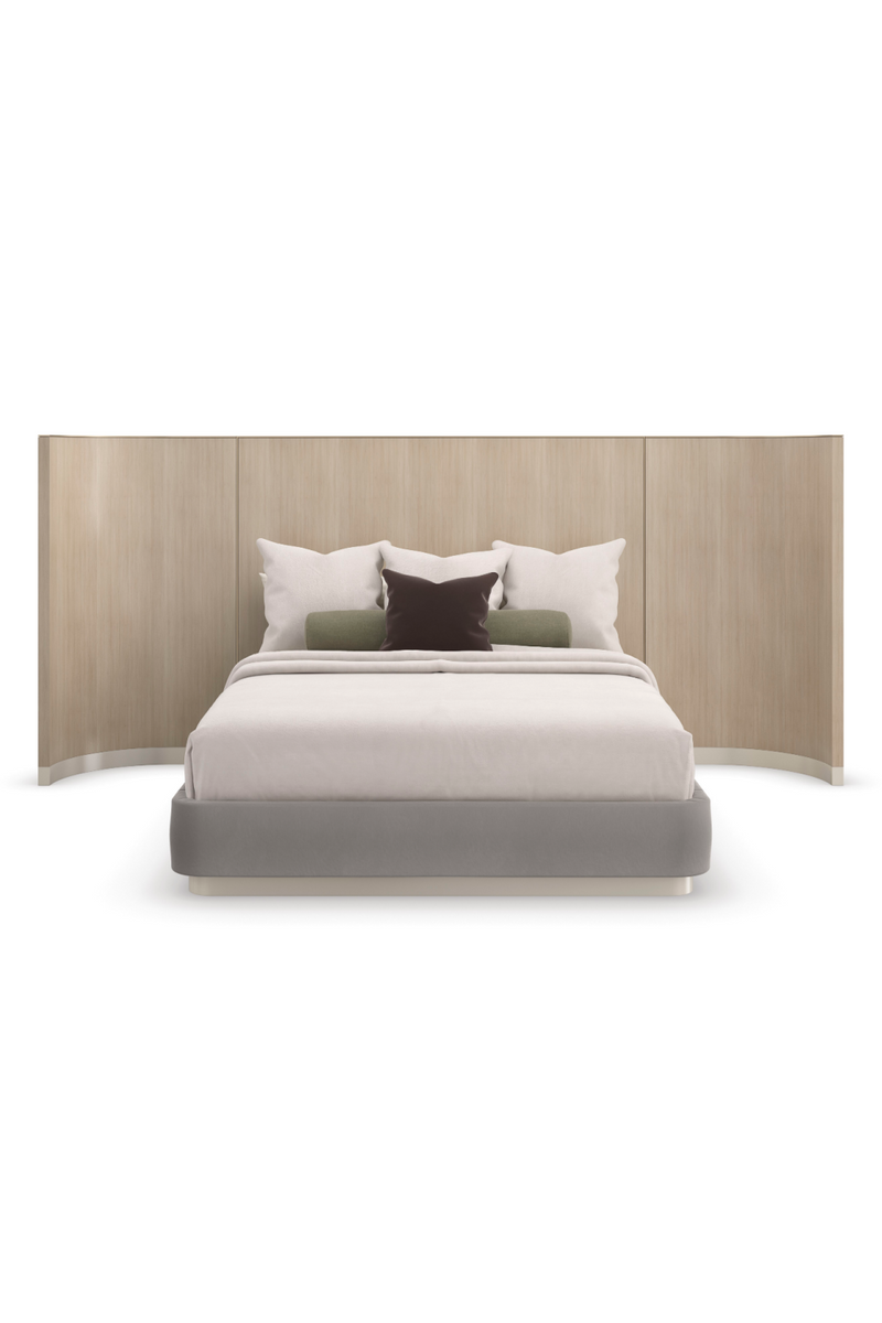 Gray Minimalist Winged Bed | Caracole Dream Chaser | Woodfurniture.com