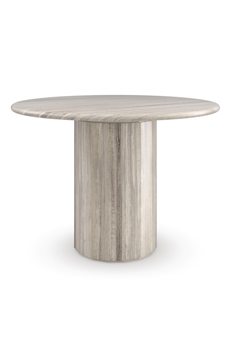 Gray Pedestal Dining Table | Caracole Mesita | Woodfurniture.com