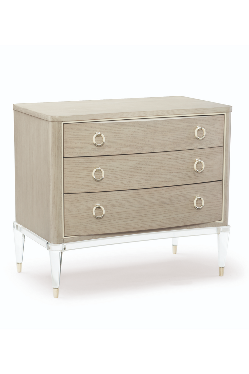 Light Gray Modern Nightstand | Caracole Floating On Air | Woodfurniture.com
