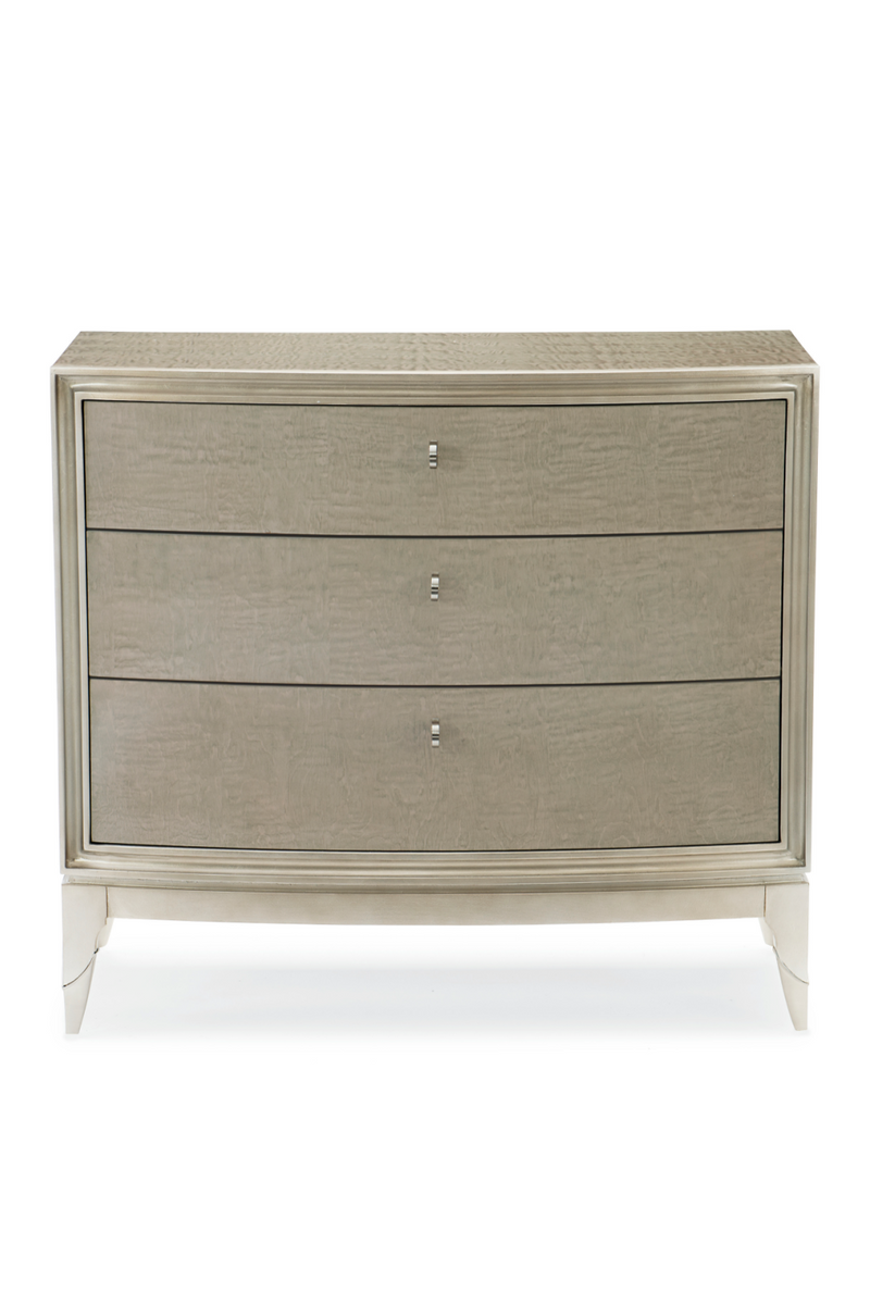 Silver Leaf 3-Drawer Nightstand | Caracole Rise And Shine | Woodfurniture.com