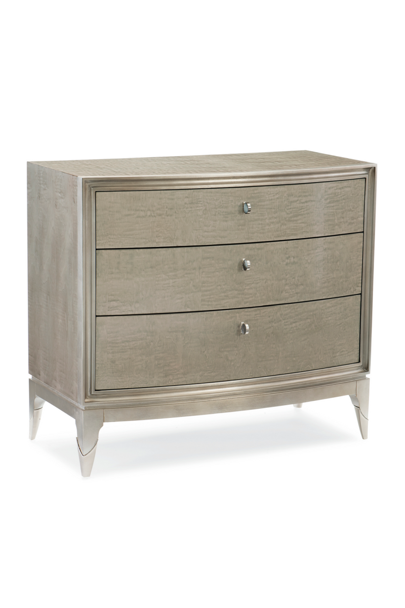Silver Leaf 3-Drawer Nightstand | Caracole Rise And Shine | Woodfurniture.com