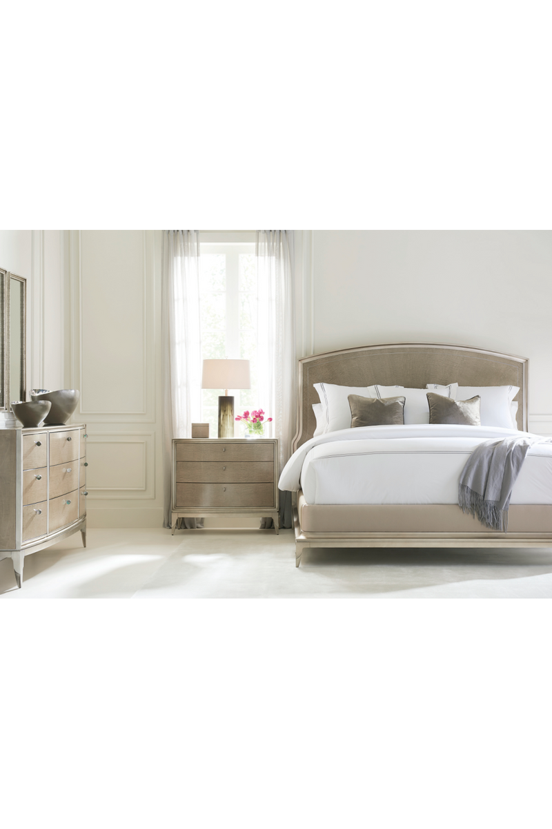 Silver Leaf 3-Drawer Nightstand | Caracole Rise And Shine | Woodfurniture.com