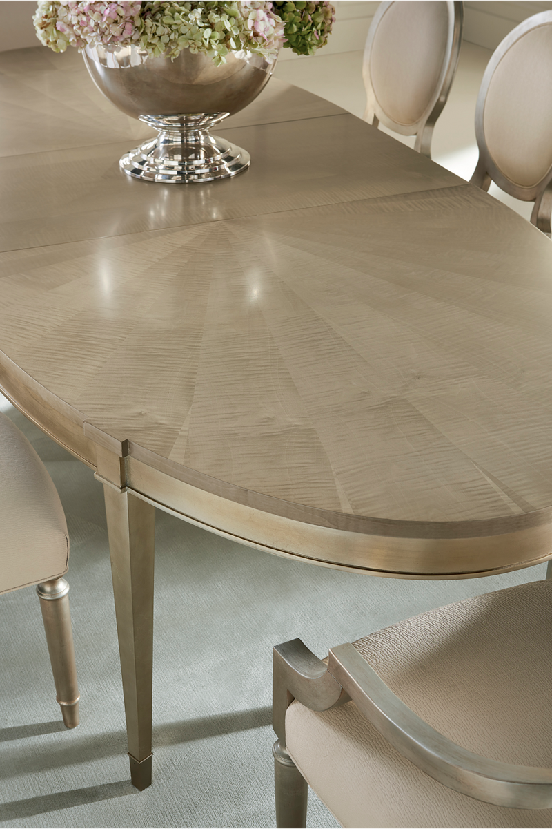 Silver Leaf Oval Dining Table | Caracole A House Favorite | Woodfurniture.com