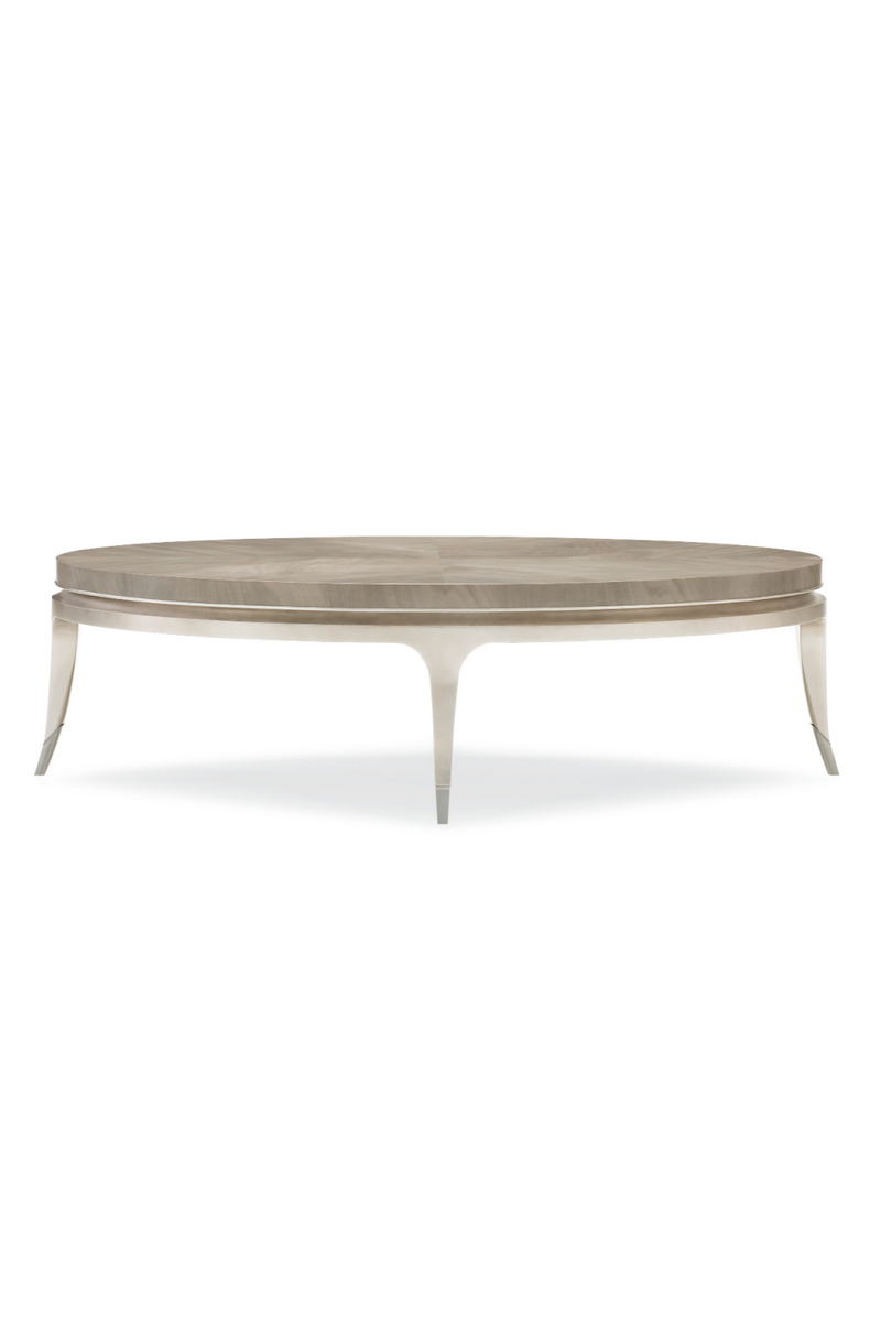 Oval Mahogany Veneer Cocktail Table | Caracole Front And Center | Woodfurniture.com